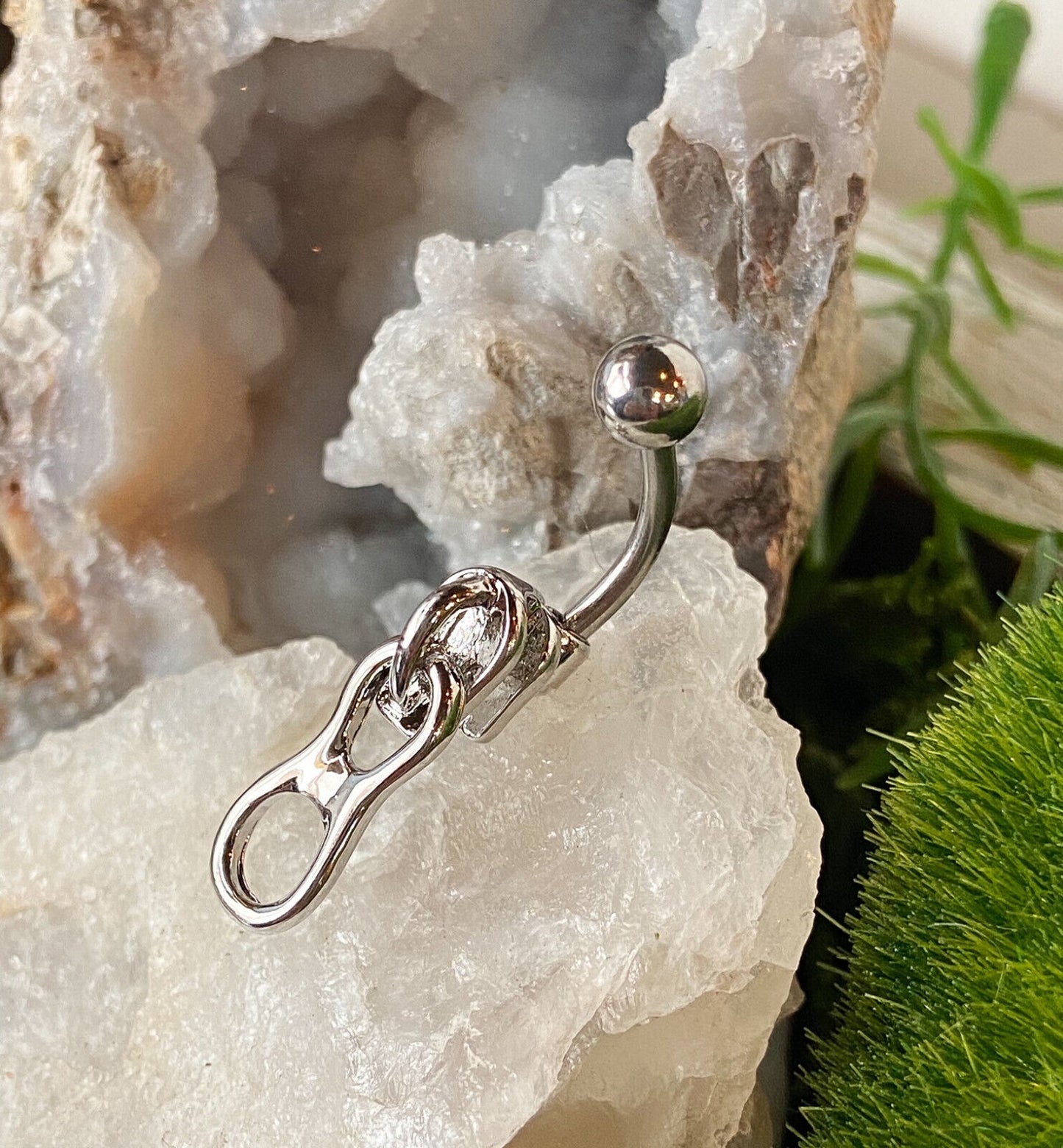 1pc Zipper Belly Ring Navel Piercing Pierced Naval Body Jewelry