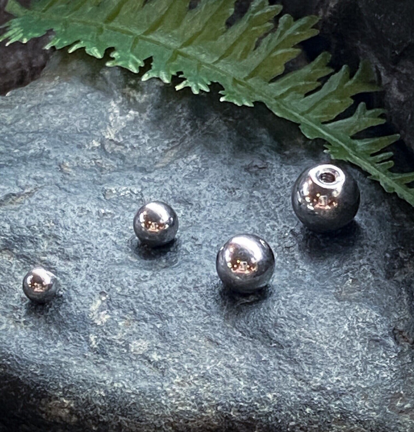 Body Jewelry Replacement Parts - 10pk 316L Surgical Steel Threaded Balls