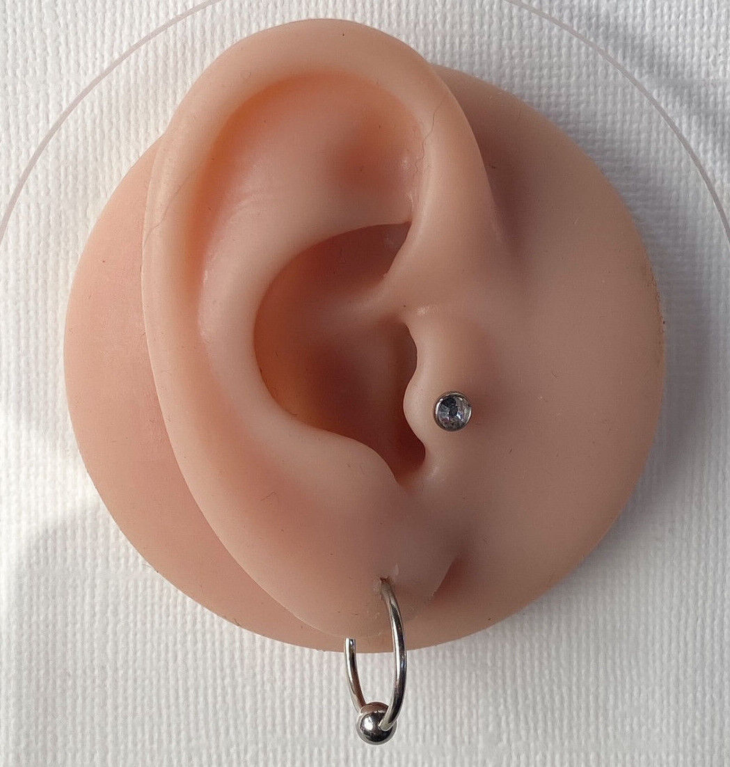 1pc Surgical Steel Captive Bead Ring Nipple Eyebrow CBR 18g, 16g, 14g