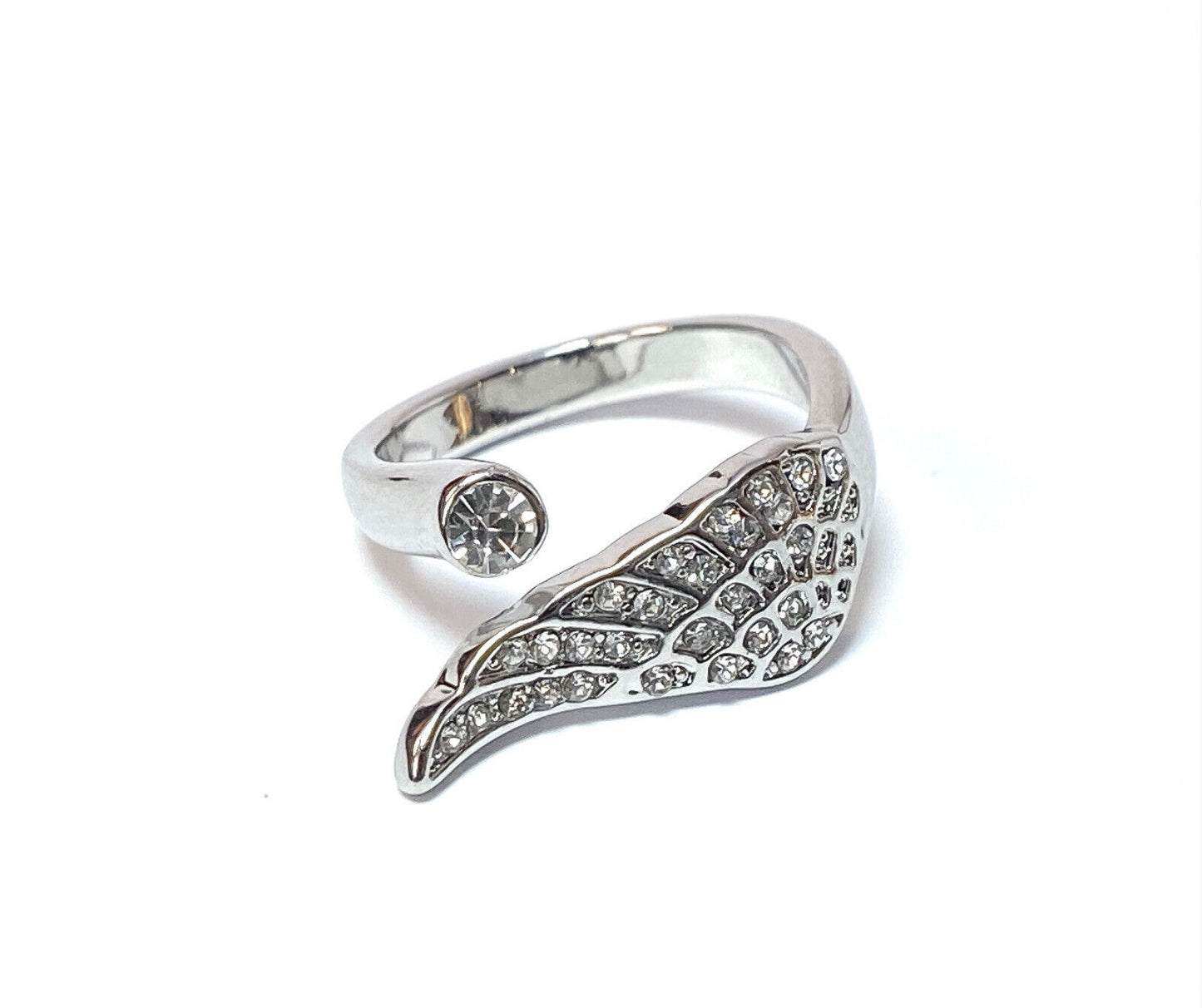 Angel Wing Multi-Paved CZ Gems Adjustable Mid Ring / Toe Ring