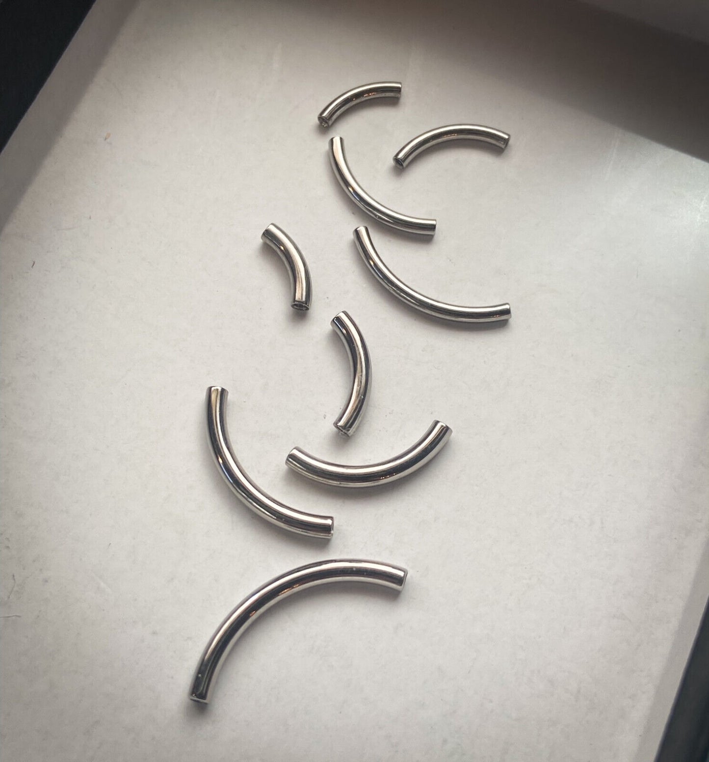 Body Jewelry Replacement Parts- 10pk Titanium Internally Threaded Curved Barbell