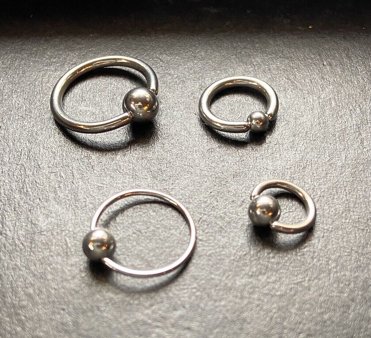1pc Surgical Steel Captive Bead Ring Nipple Eyebrow CBR 18g, 16g, 14g
