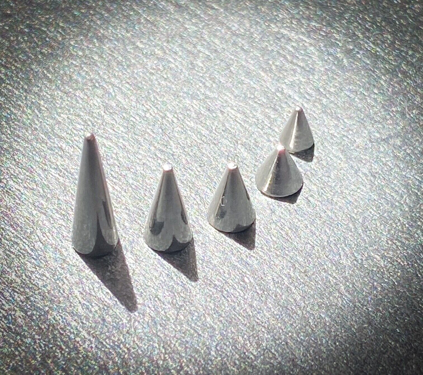 Body Jewelry Replacement Parts - 10pk 316L Surgical Steel Threaded Cones Spikes