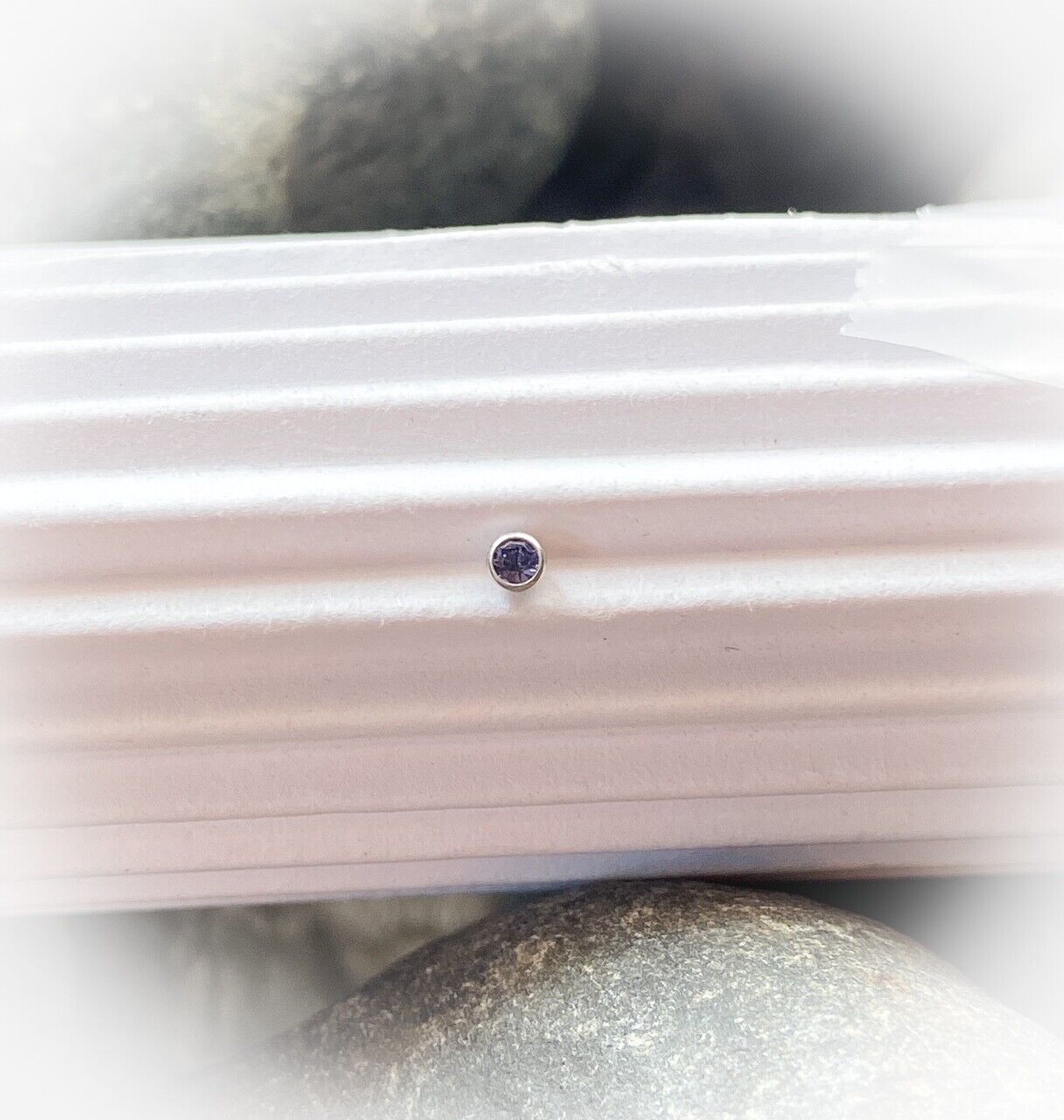 Body Jewelry Replacement Parts - 10pk Steel Internally Threaded 16g CZ Gems (Color: Lavender)