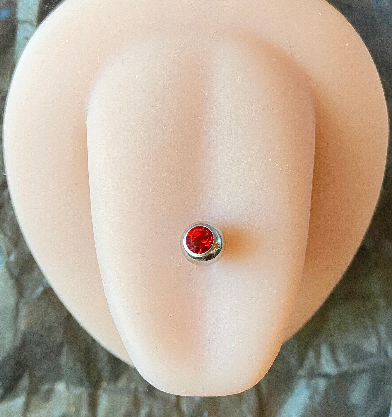 1pc Press-Fit Gem 316L Surgical Steel Barbell Tongue Tounge Ring 14g 5/8" (16mm)