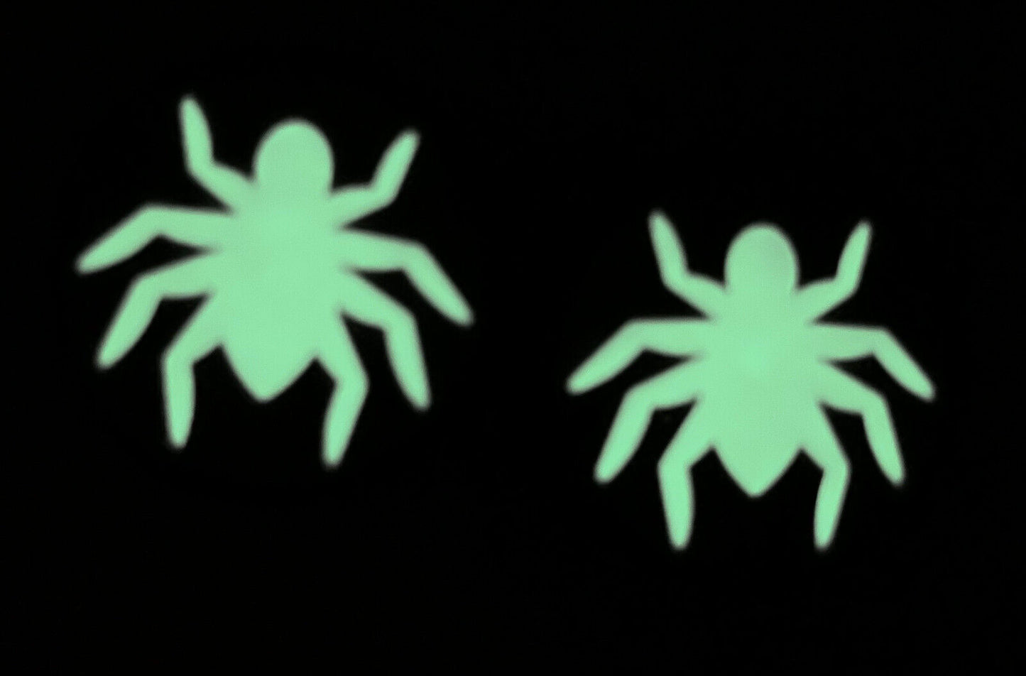 PAIR Glow in the Dark Spider Hollow Plugs Tunnels Earlets Guages Gauges