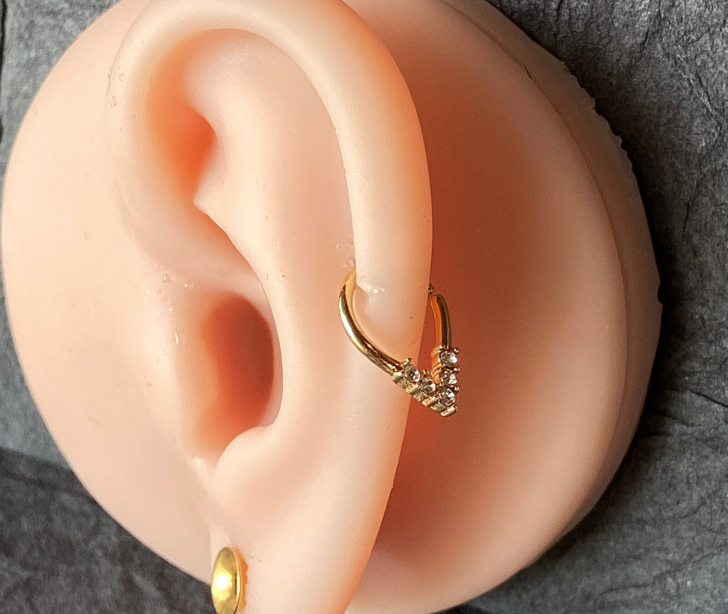 1pc Pear Shaped Bendable Hoop CZ Gem Ring Septum Daith Rook Tragus Ear Cartilage