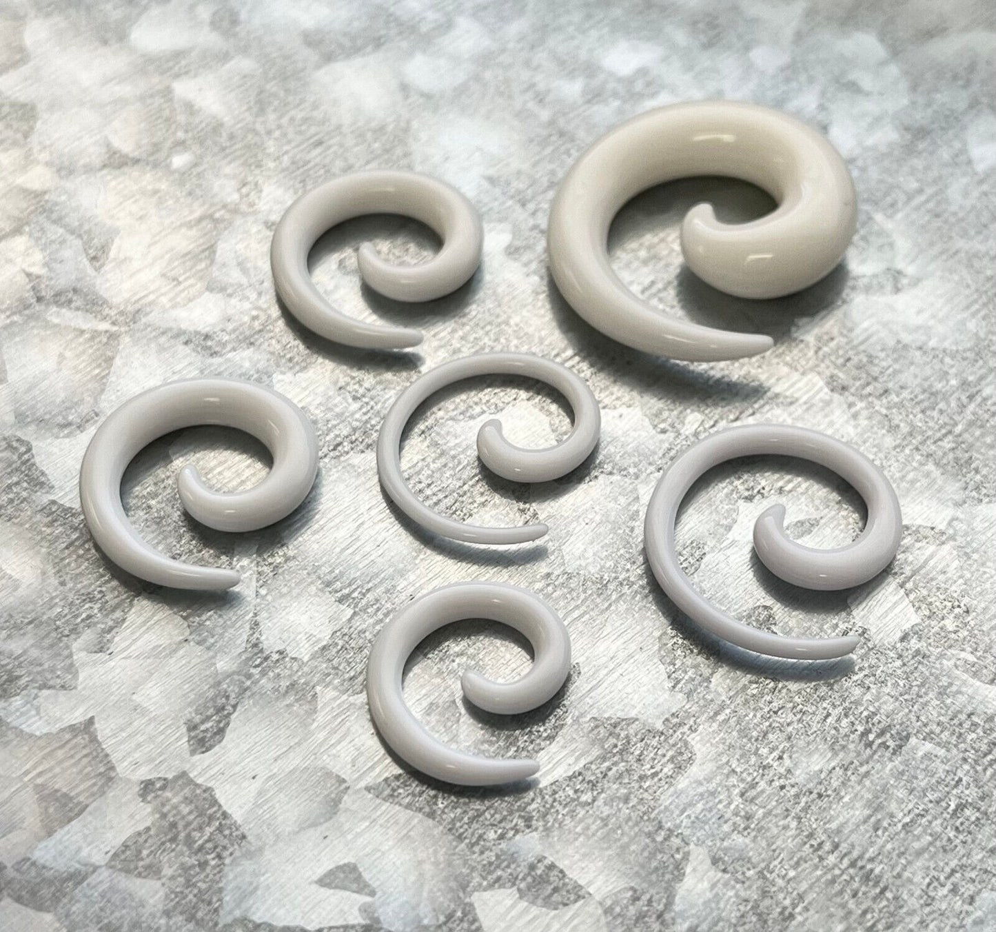 PAIR Neon / Transparent / Solid Color Spiral Tapers Expander Plug Earlet Gauges