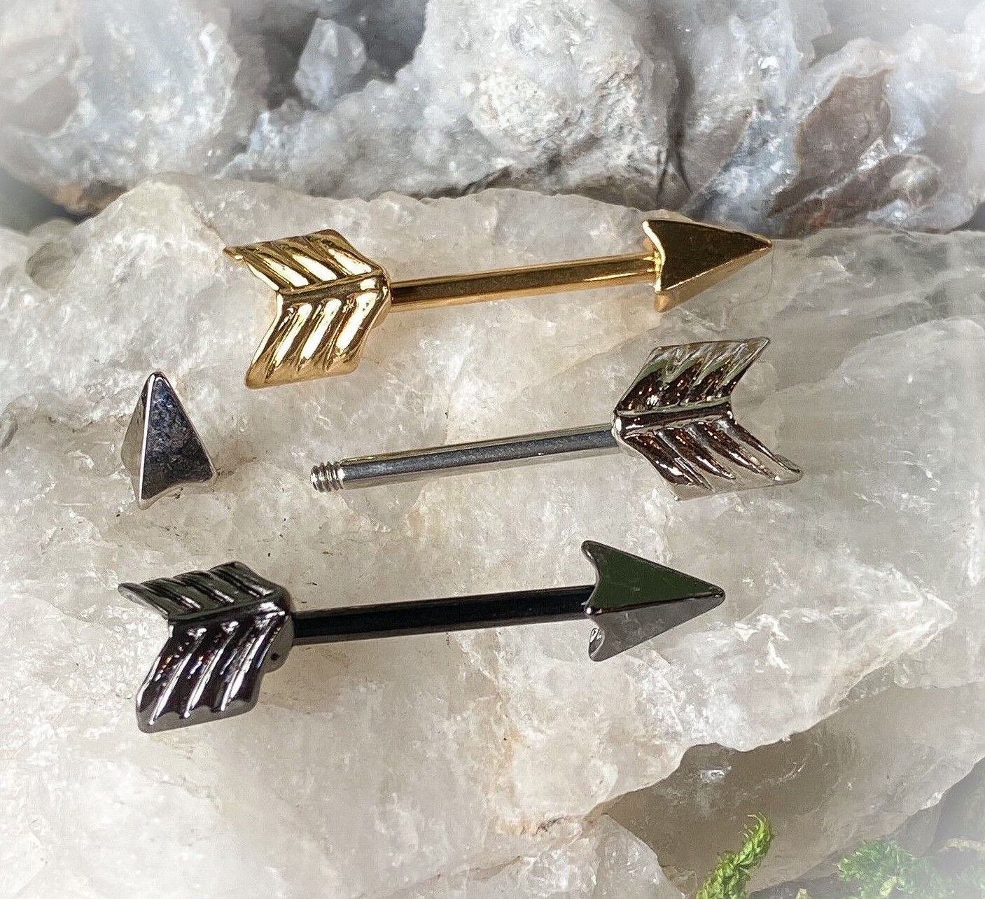 1pc OR a Pair Arrow 14g Nipple Rings Body Jewelry Barbells Body Piercing Jewelry