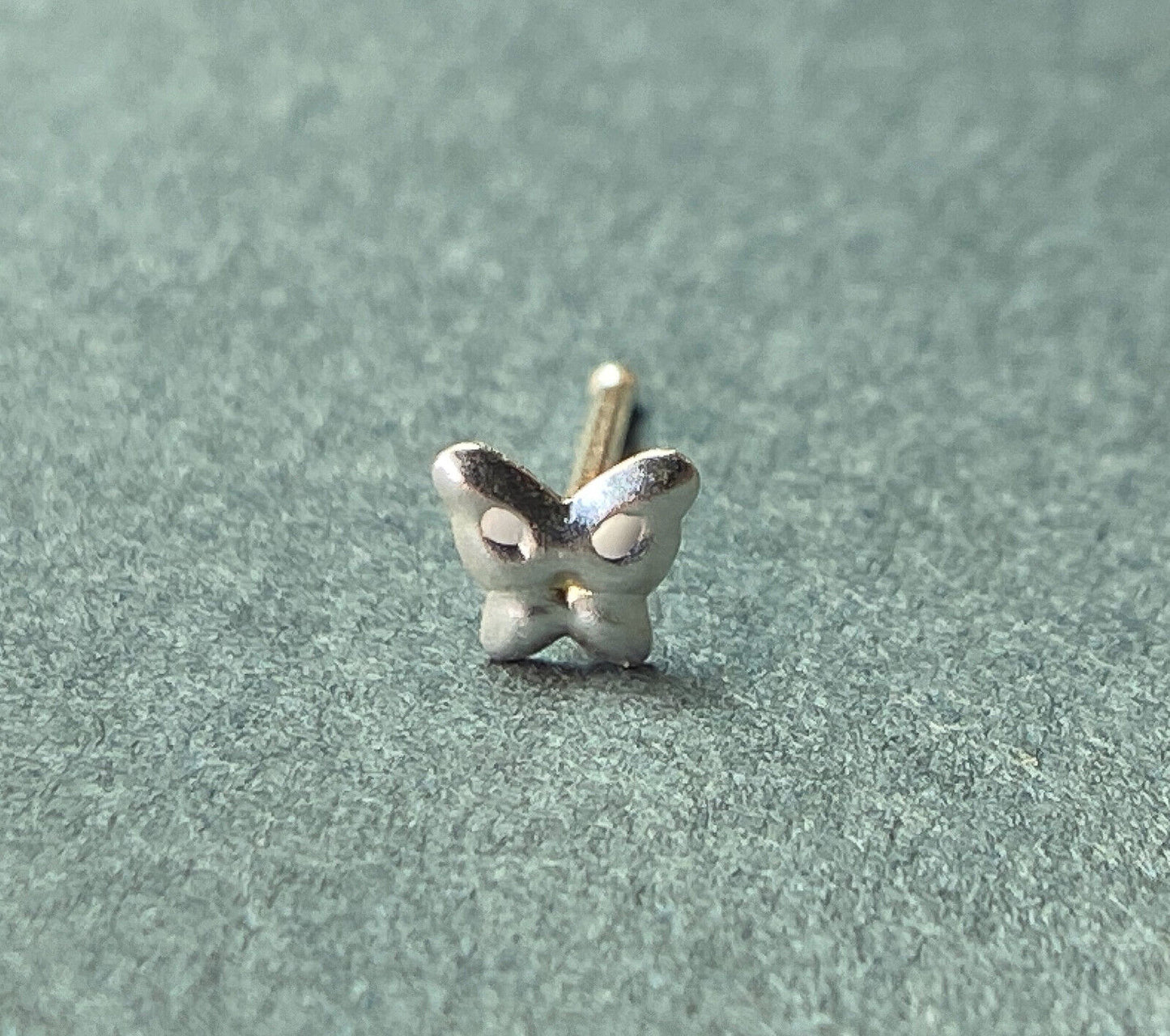 .925 Sterling Silver Butterfly Nose Rings, 20g Stud or Screw, Choose your color
