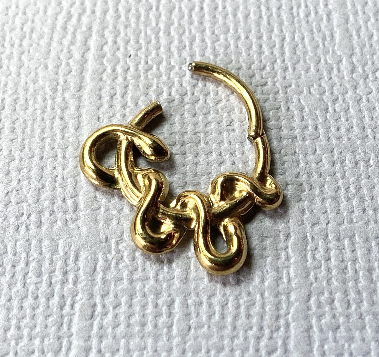 1pc Twisted Snake Hinged Segment Ring Helix Septum Clicker Body Jewelry