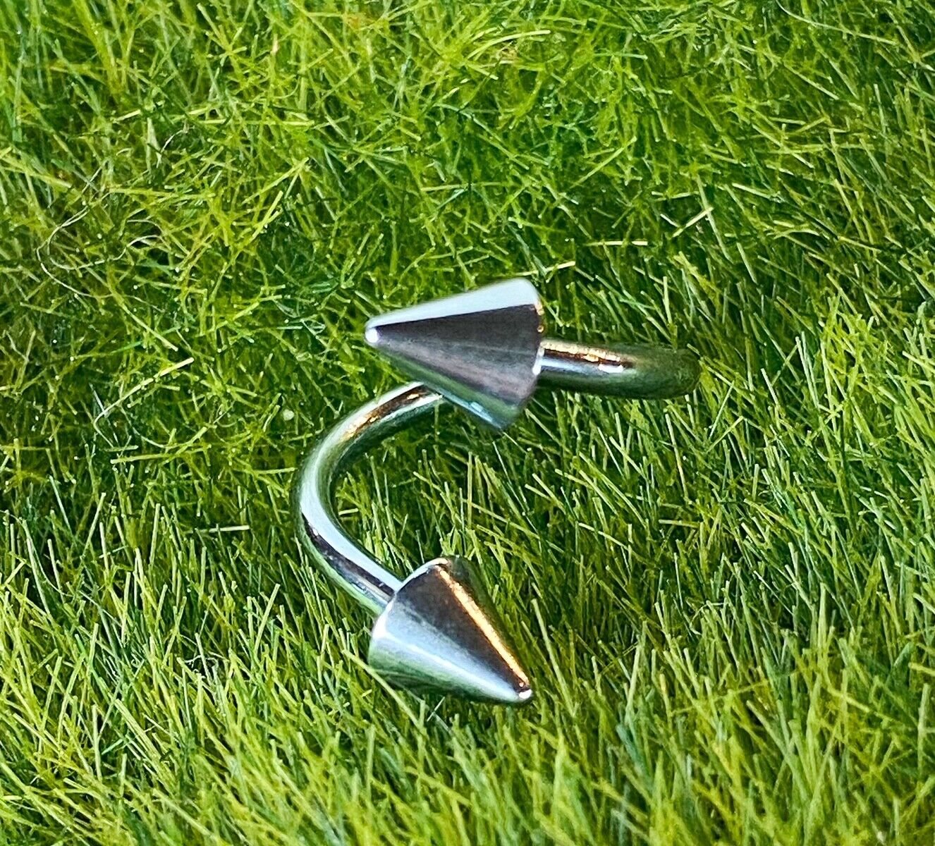 Titanium Spike Twist Spiral Belly Ring Navel Piercing Pierced Naval Body Jewelry