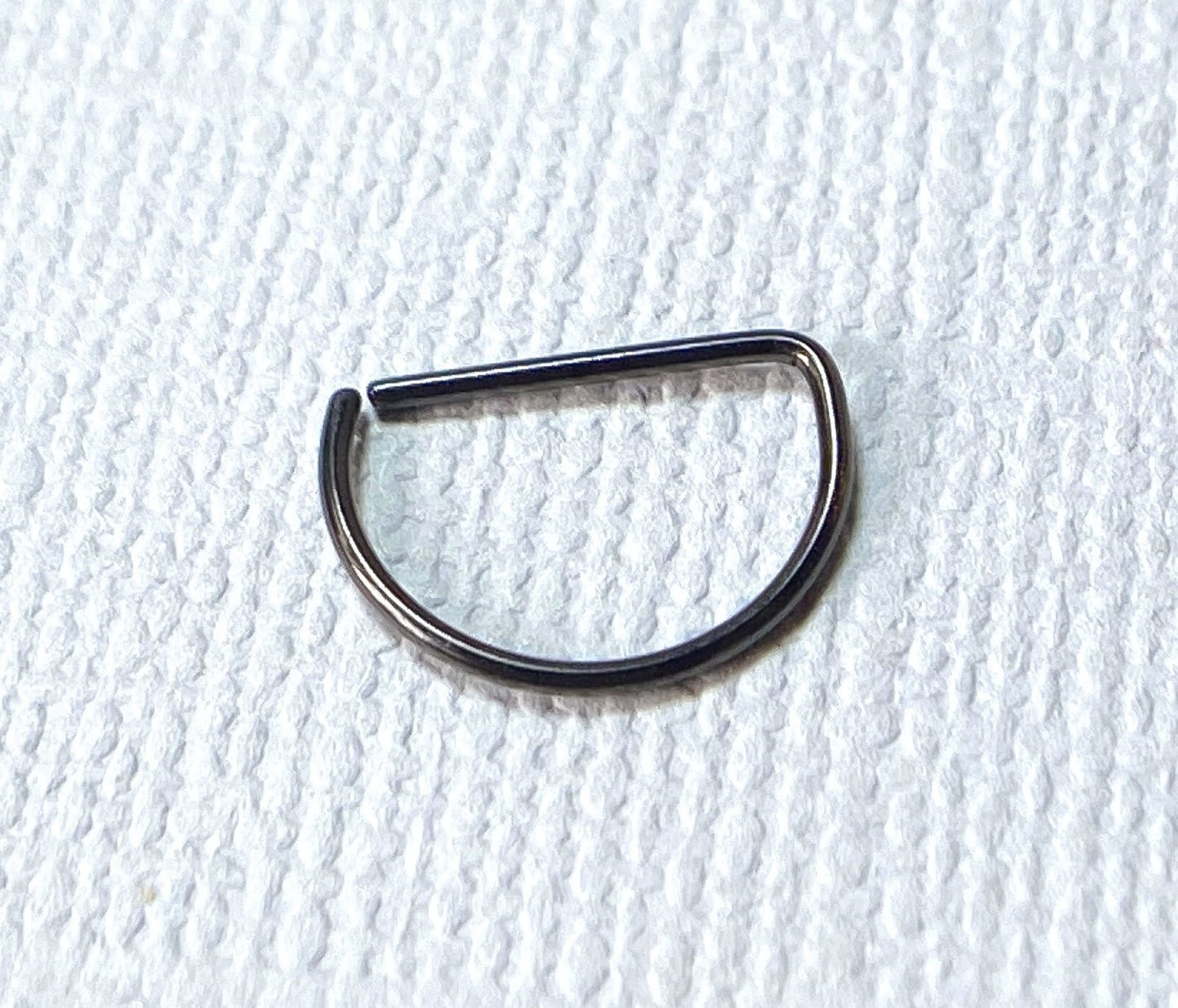 D-Shaped Titanium 20g Cartilage Rook Daith Helix Tragus Septum Nose Hoop Ring