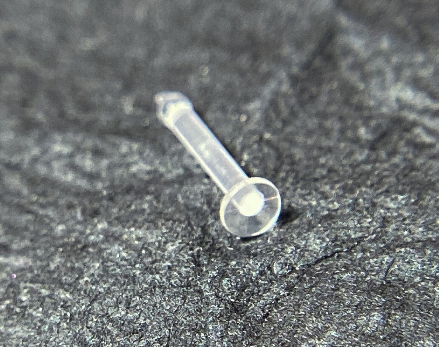 Nose Ring Bio Flex Flat Top Clear Retainer 18g or 20g Stud/Bone Body Jewelry