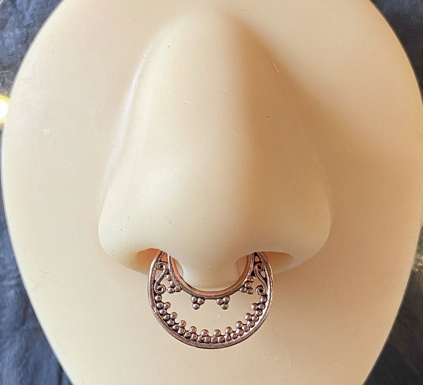 1pc Non-Piercing Luna Septum Hanger Clip-On Fake Nose Ring Body Jewelry