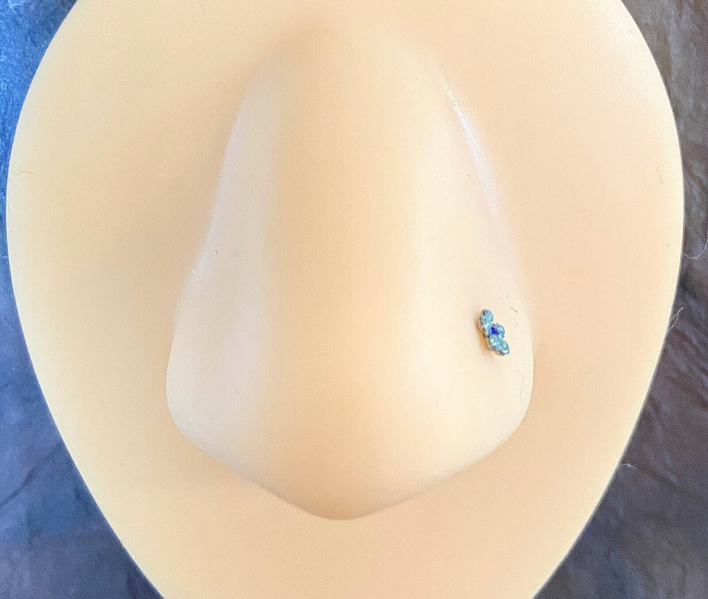 4pc 316L Surgical Steel Gem Flower Nose Screw Rings Value Pack - 18g or 20g