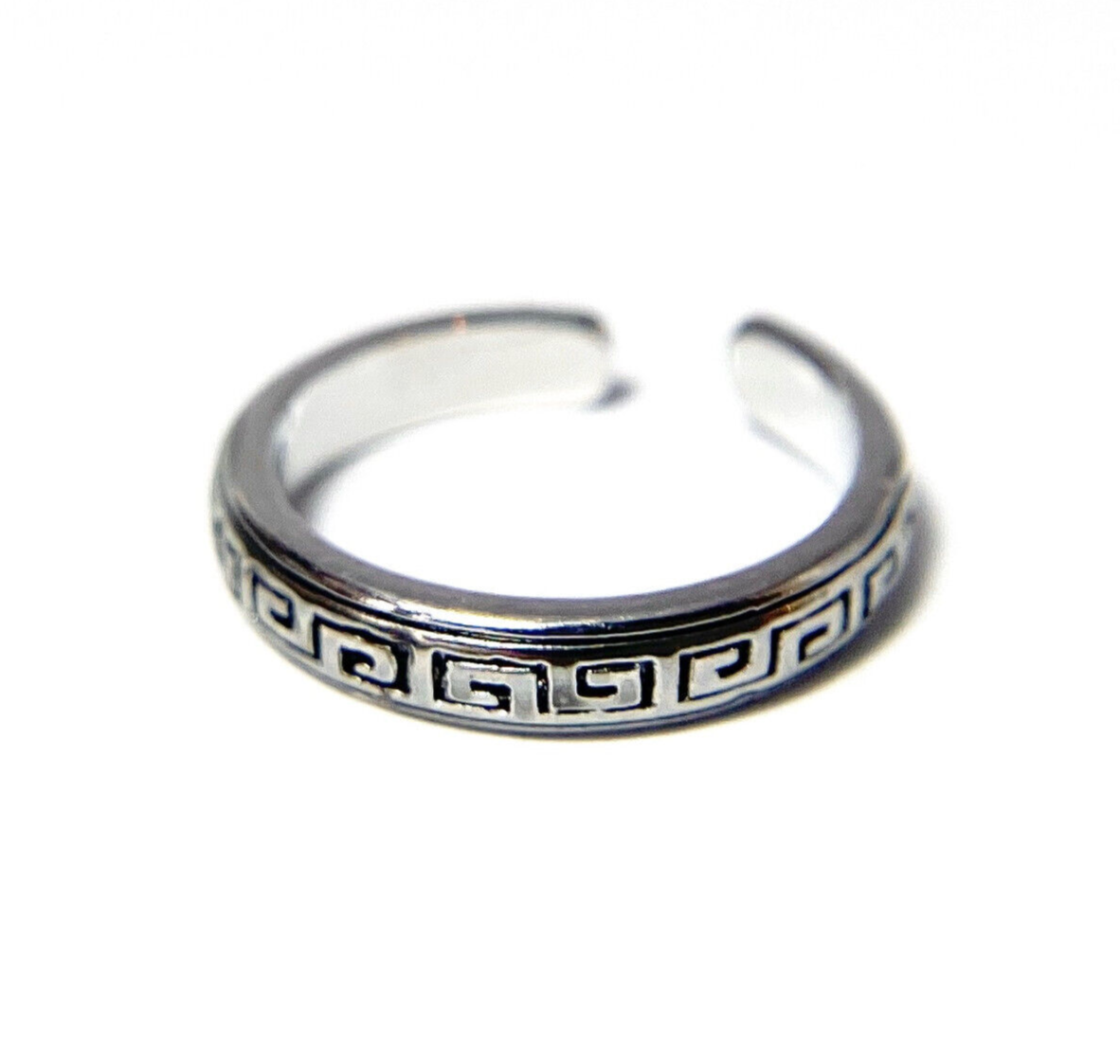 Maze Pattern Adjustable Mid Ring / Toe Ring