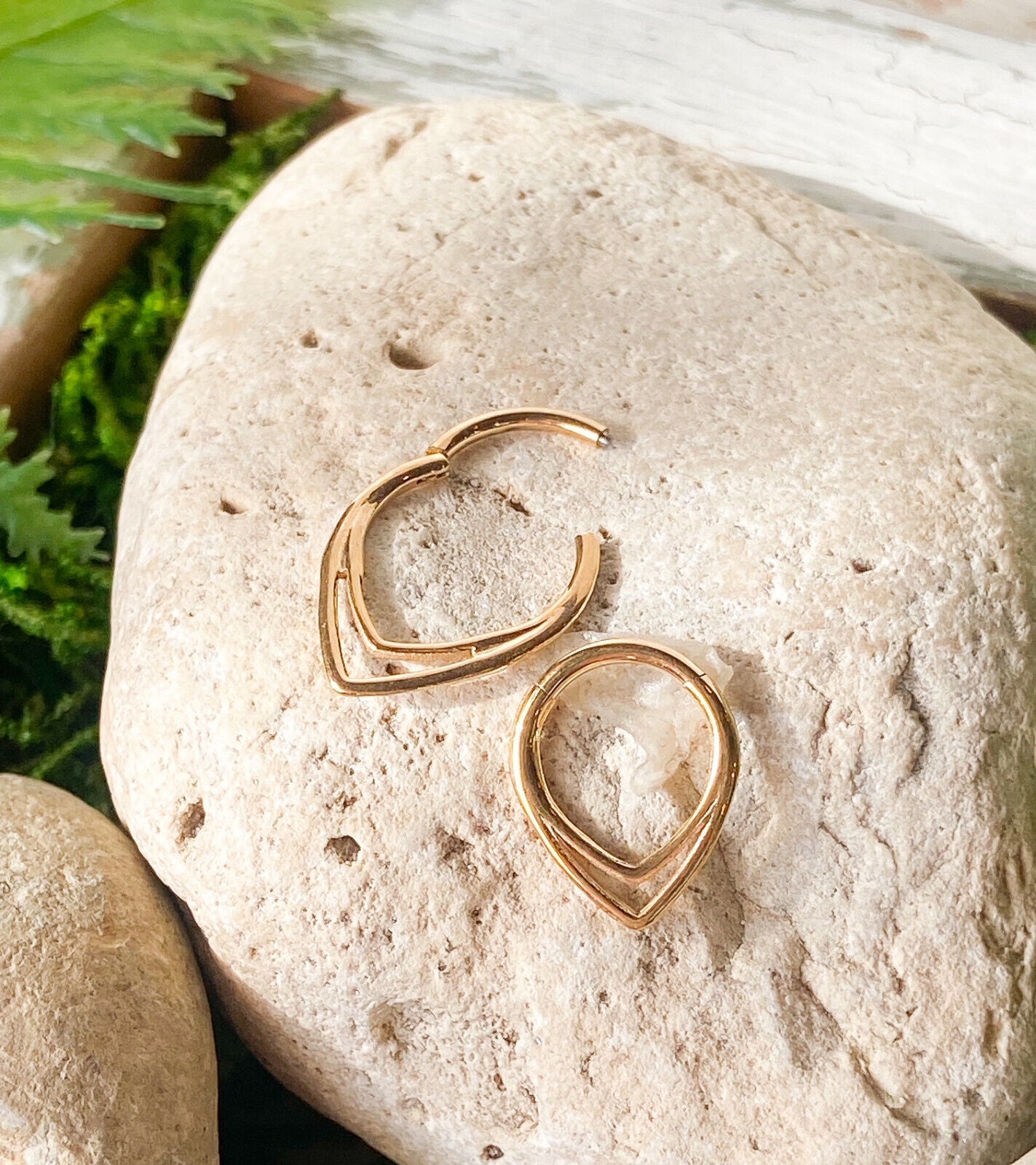 1pc Double Chevron Hinged Segment Ring Hoop Helix Daith Septum Implant Titanium