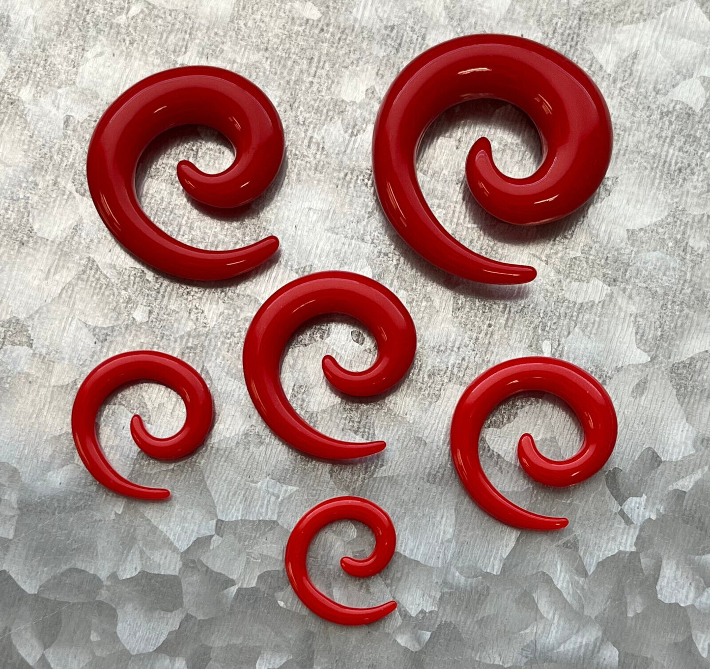PAIR Neon / Transparent / Solid Color Spiral Tapers Expander Plug Earlet Gauges