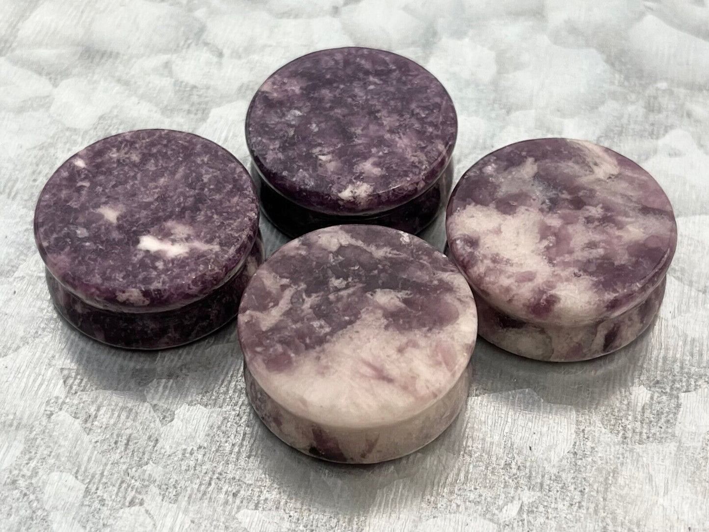 PAIR Moondevite Stone Plugs Gauges Organic Earlets Tunnels Body Jewelry