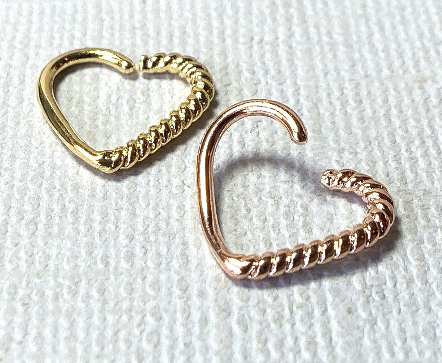 1pc Half Braided Heart Bendable Ear Cartilage Daith Hoop Ring