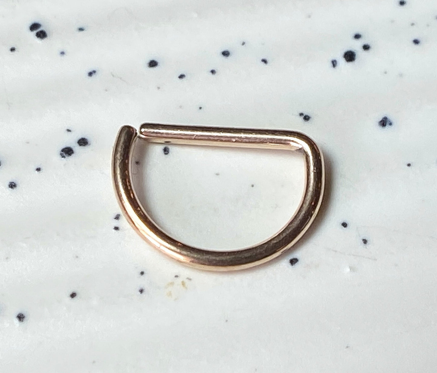 D-Shaped 16g Cartilage Rook Daith Helix Tragus Septum Nose Hoop Ring