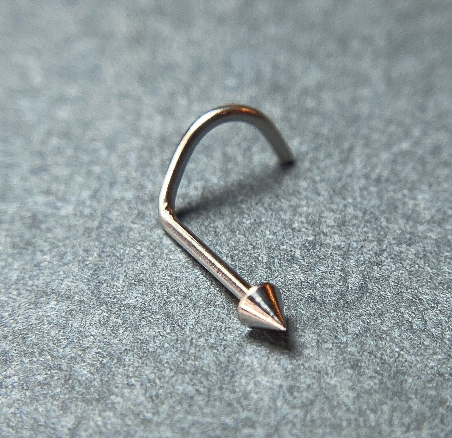 1pc Surgical Steel Nose Ring Screw - 20g or 18g, choose dome / ball / spike end