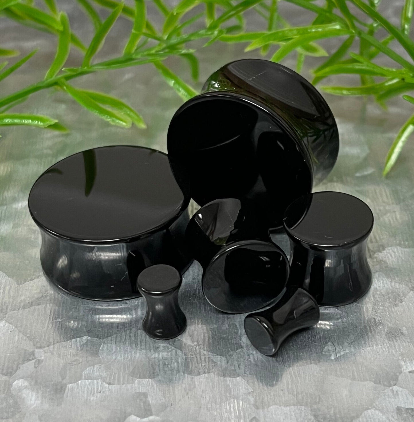 PAIR Solid Color Saddle Plugs Acrylic Tunnels Earlets Gauges Body Jewelry