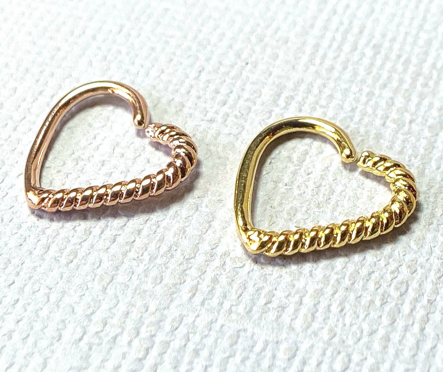 1pc Half Braided Heart Bendable Ear Cartilage Daith Hoop Ring