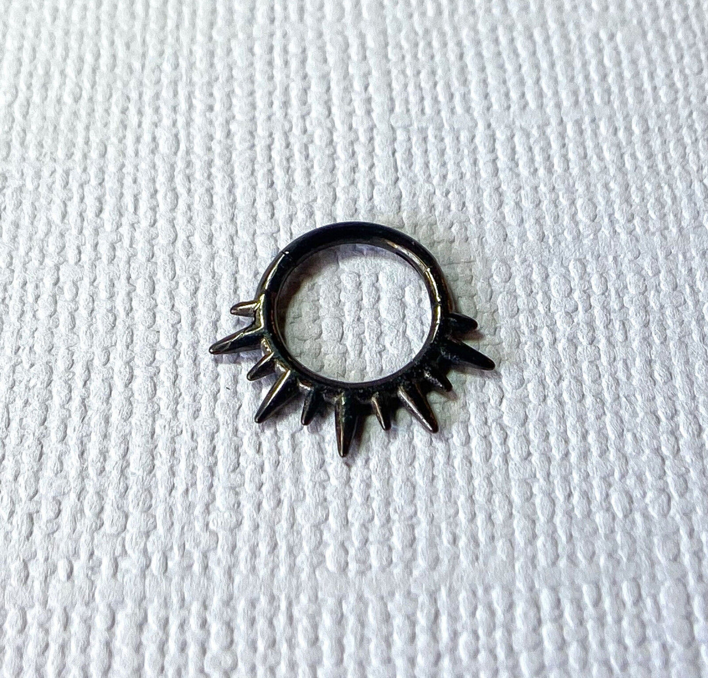 1pc Spike Design Hinged Segment Ring Hoop Helix Daith Septum 316L Surgical Steel