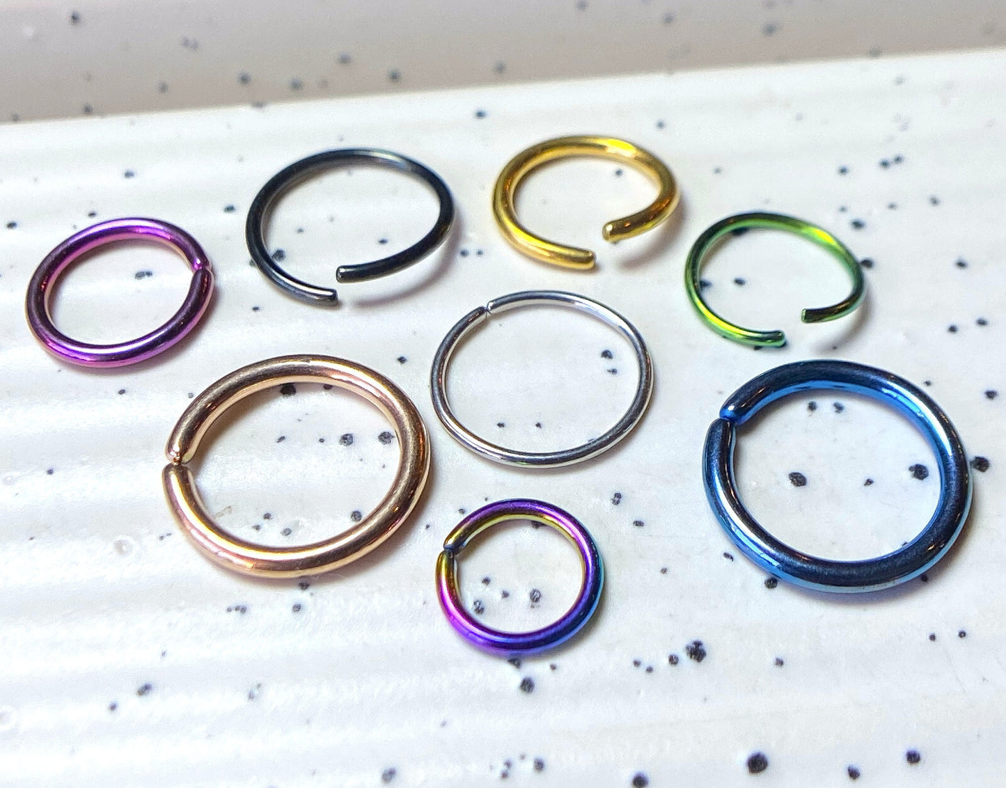 Titanium Annealed Steel Cartilage Septum Nose Hoop Ring Rook Daith Helix Tragus