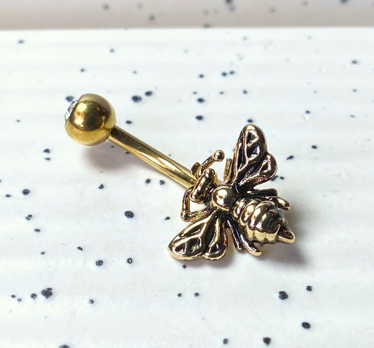 1pc Bee Belly Ring Navel Naval 316L Surgical Steel Piercing Body Jewelry