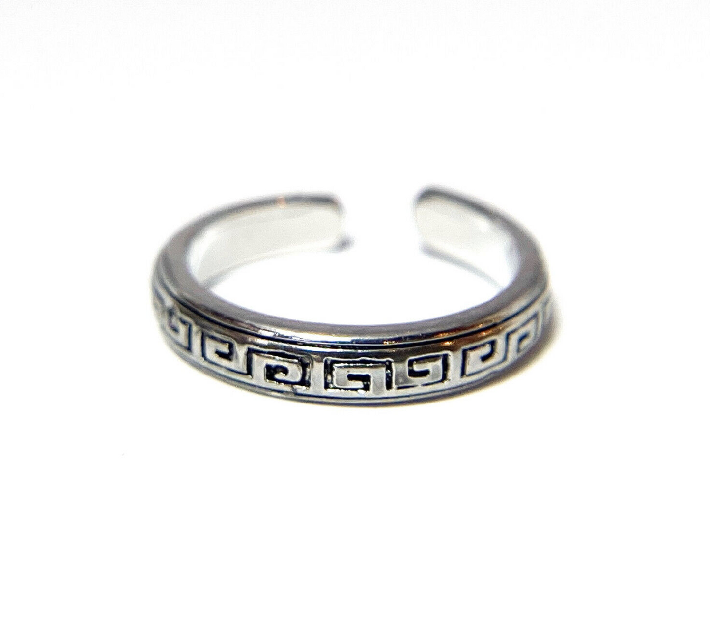 Maze Pattern Adjustable Mid Ring / Toe Ring