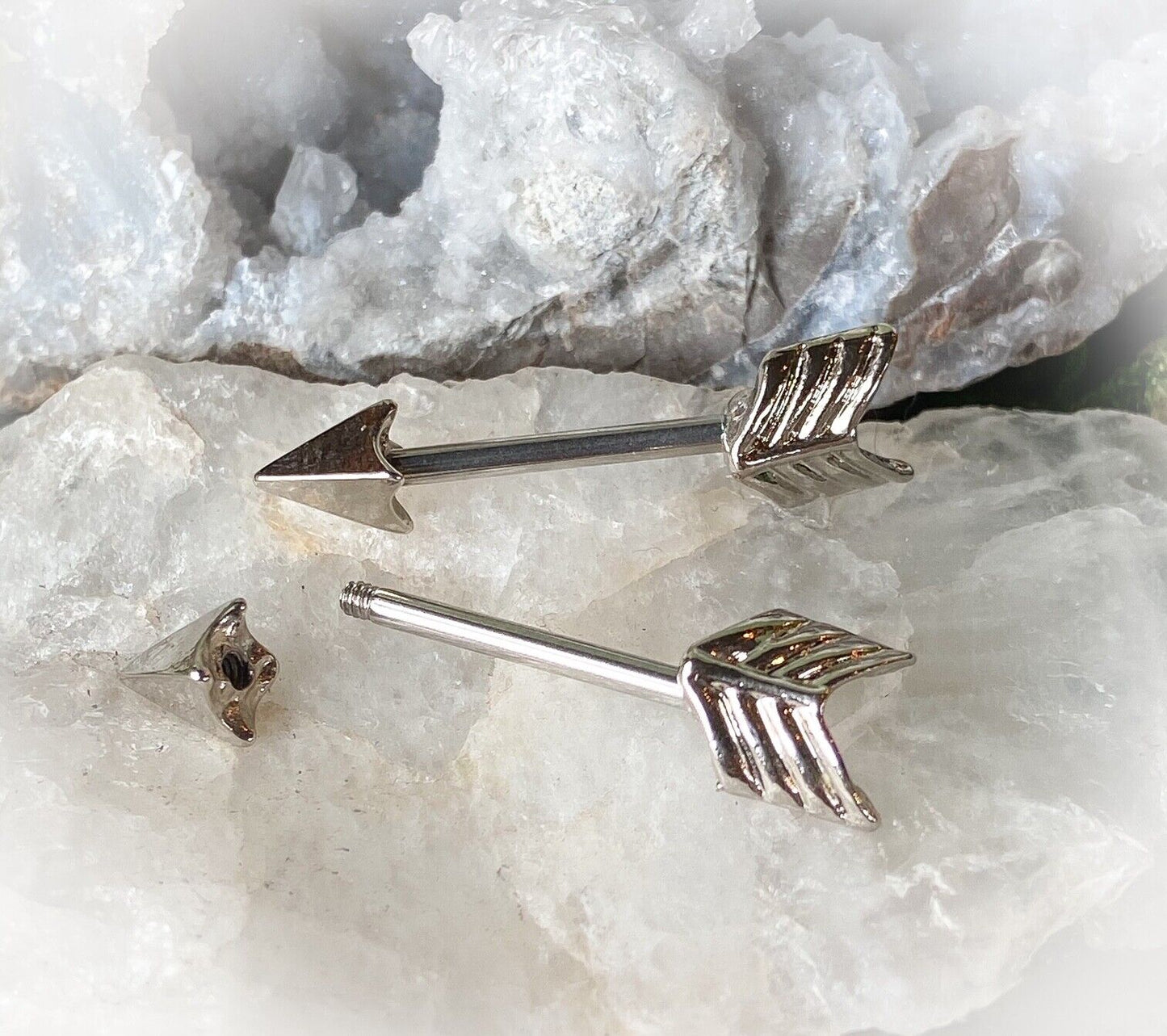 1pc OR a Pair Arrow 14g Nipple Rings Body Jewelry Barbells Body Piercing Jewelry