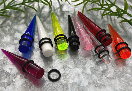 PAIR Acrylic Expansion Tapers Ear Expander Plugs Gauges 14g thru 1" available!