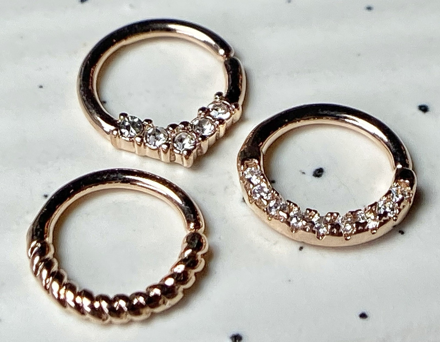 3pcs Bendable 16g Hoops Design Septum Tragus Ear Cartilage Rings Value Pack