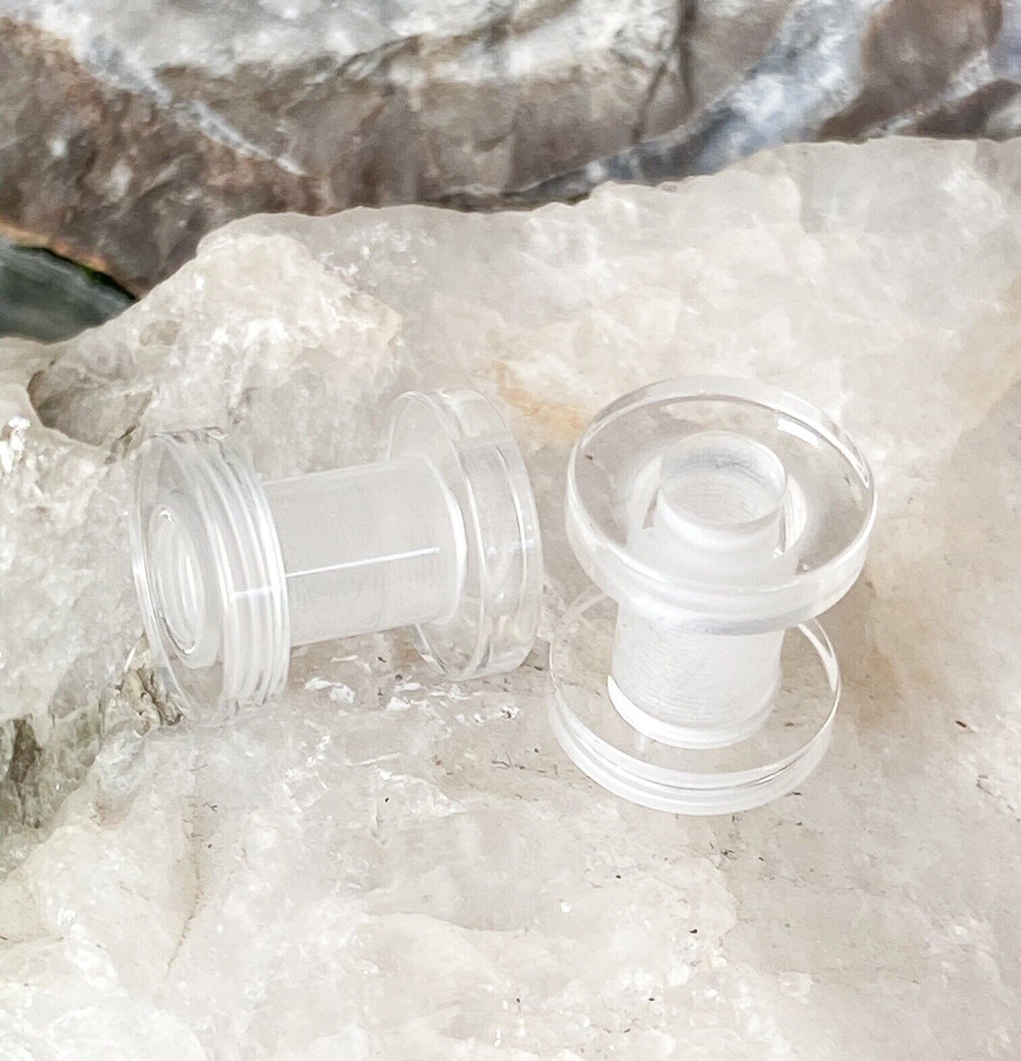 PAIR Acrylic Screw Fit Tunnels Plugs Gauges Earlets - choose your color!