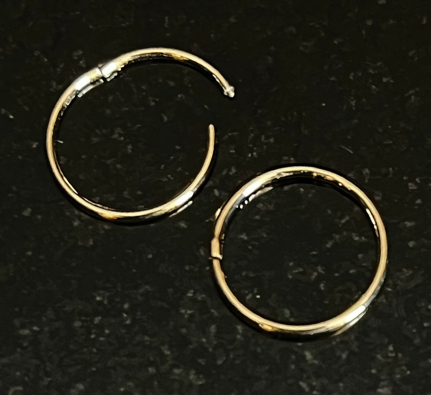 1pc Solid 14kt Gold Hinged Segment Ring Septum Nose Ring Helix Cartilage Clicker