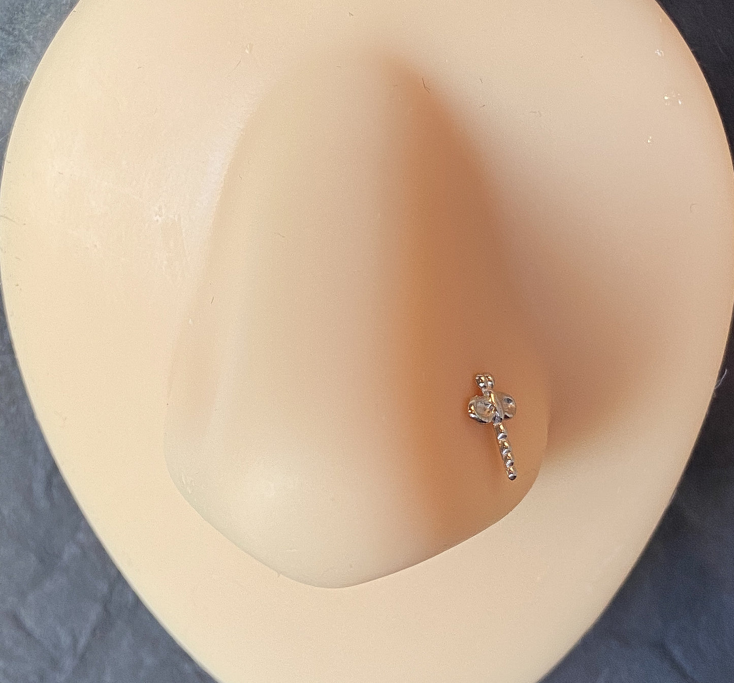 14kt Solid Gold Dragonfly Nose Ring 20g Yellow or White, Screw or Stud / Bone