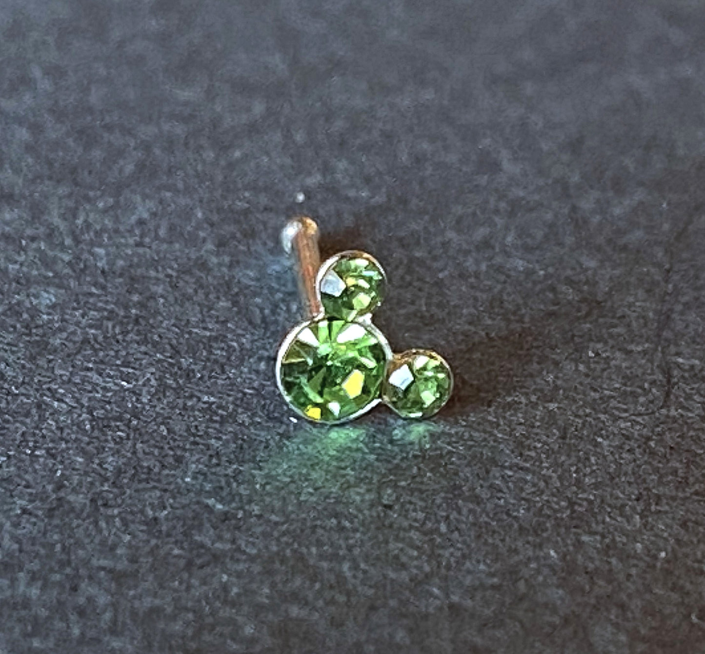 1pc Mouse Gem Nose Ring Stud Bone 20g Nostril Piercing Jewelry