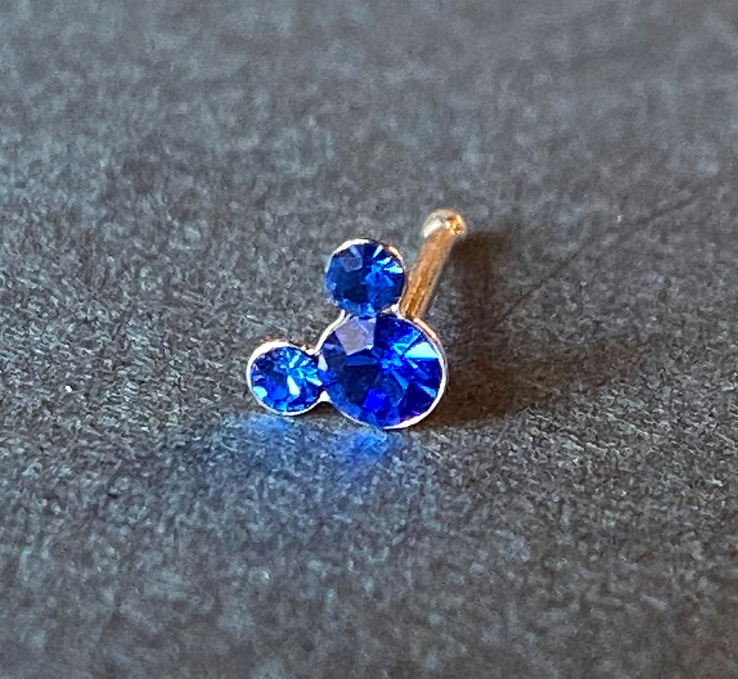 1pc Mouse Gem Nose Ring Stud Bone 20g Nostril Piercing Jewelry