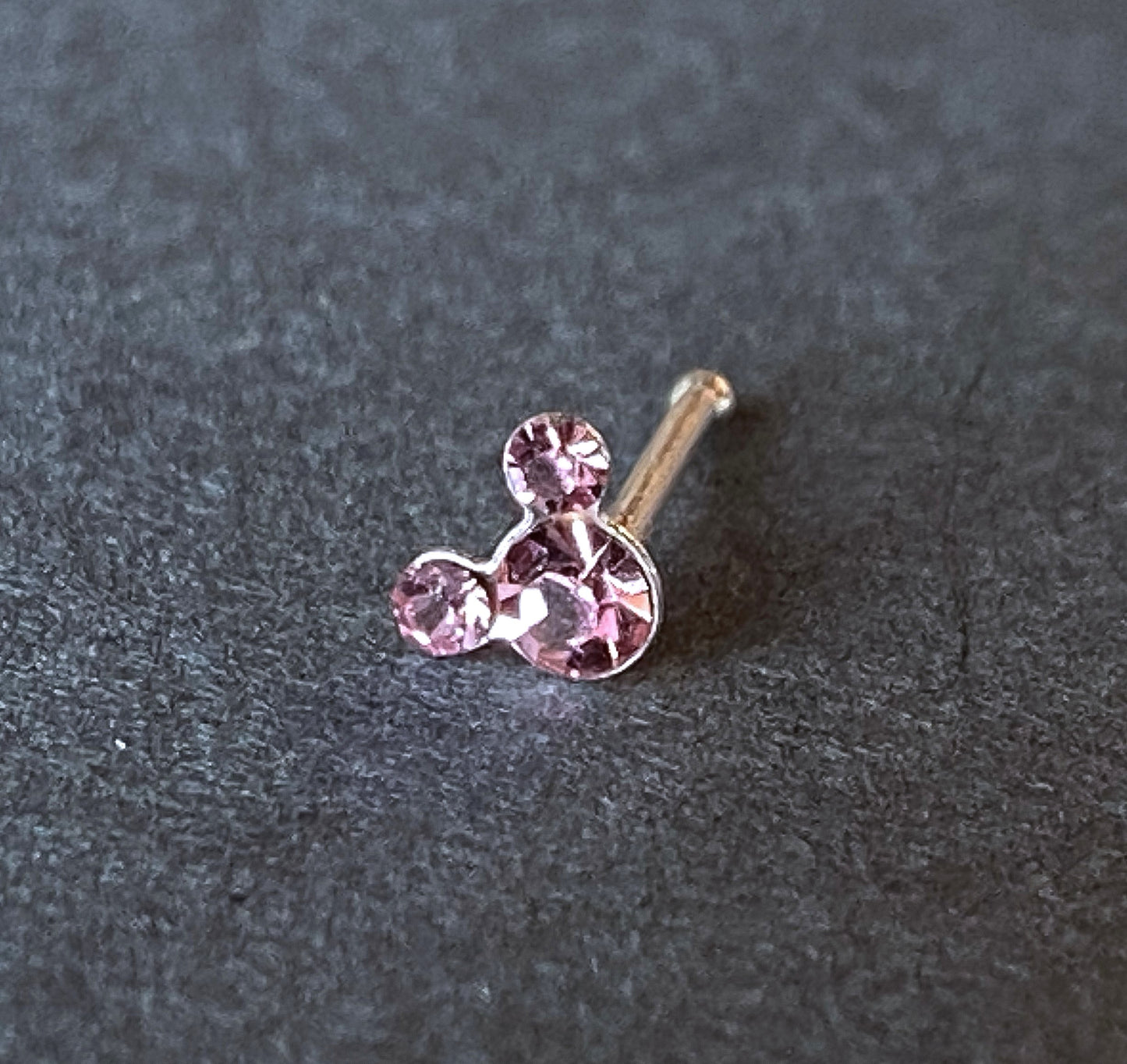 1pc Mouse Gem Nose Ring Stud Bone 20g Nostril Piercing Jewelry