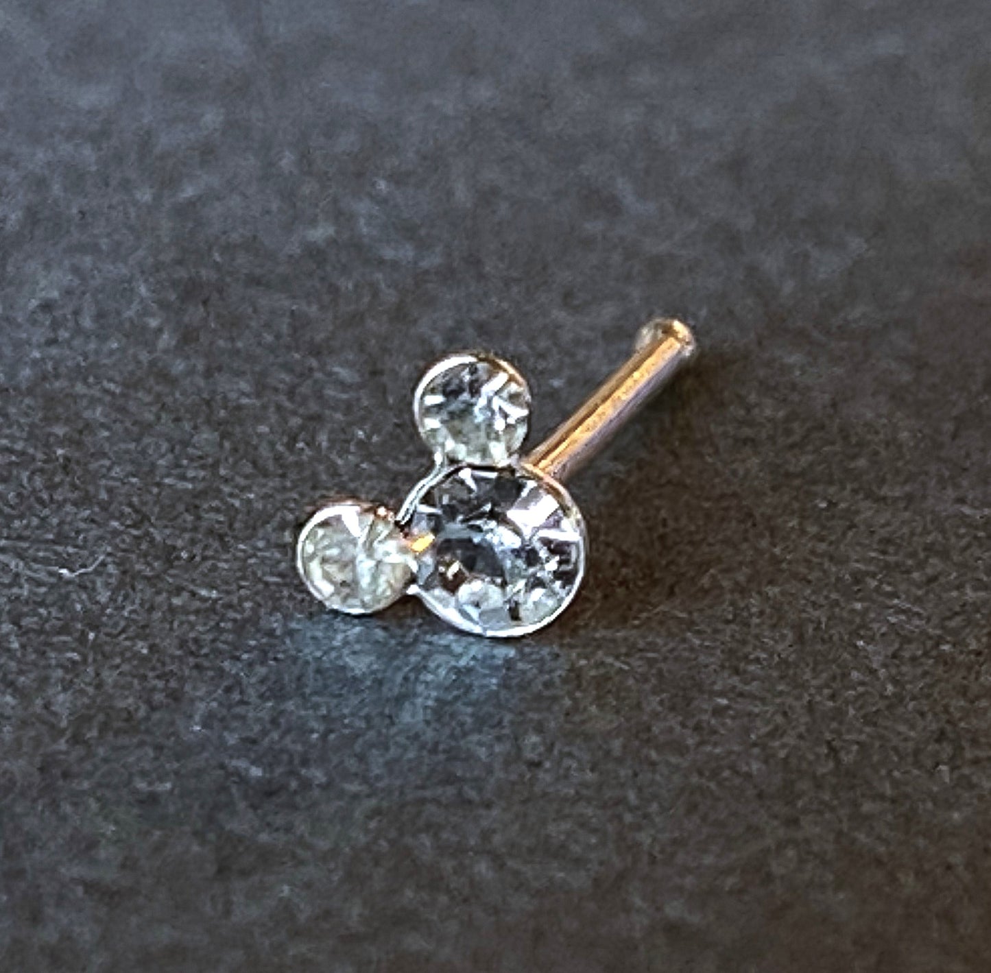 1pc Mouse Gem Nose Ring Stud Bone 20g Nostril Piercing Jewelry