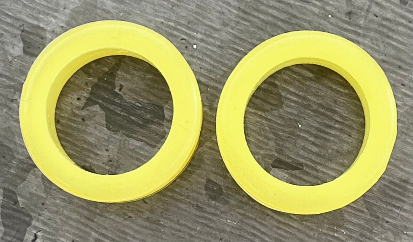 PAIR of Brilliant Yellow Silicone Double Flare Tunnels - Gauges 6g (4mm) up to 1" (25mm) available!