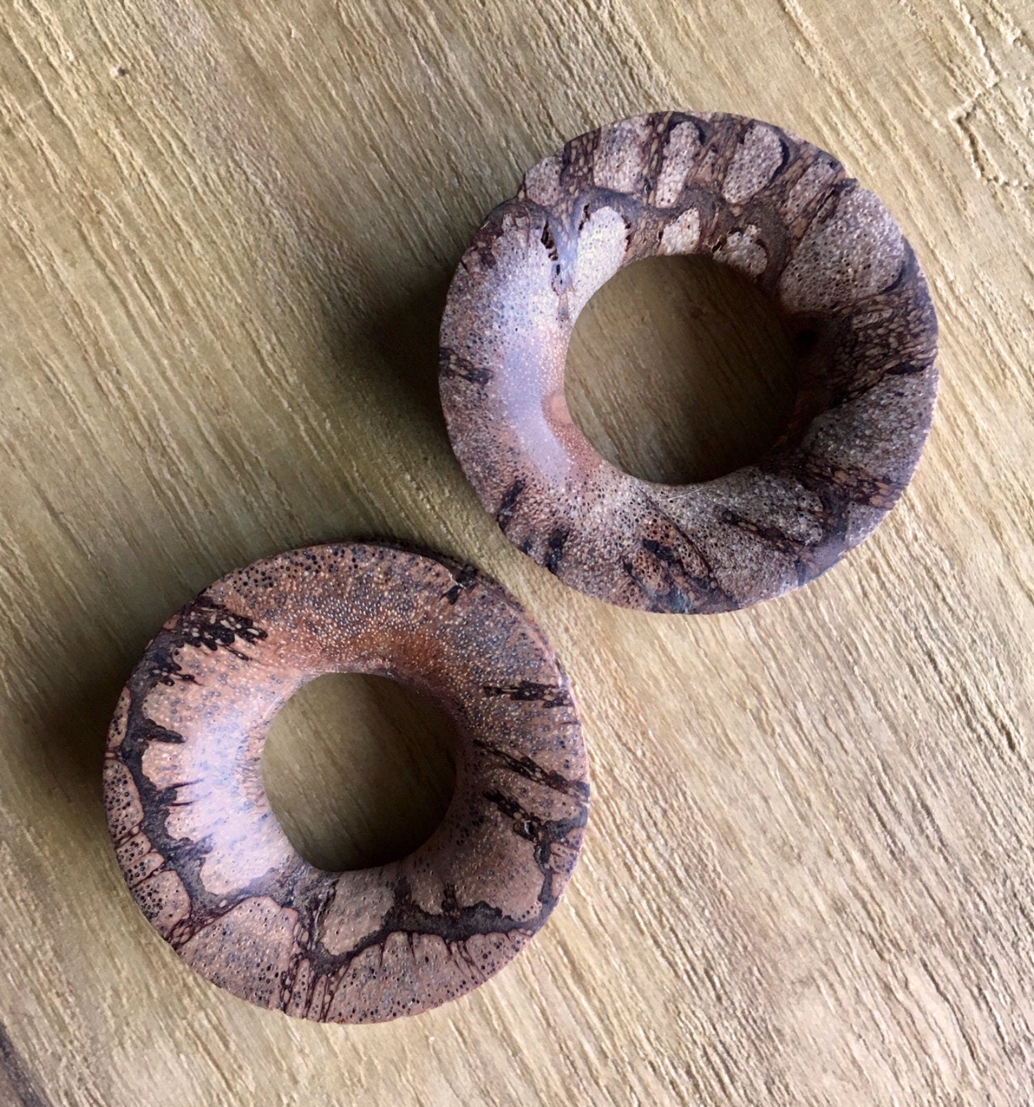PAIR of Unique Organic Root Wood Tunnels - Gauges 2g (6mm) up to 1" (25mm) available!