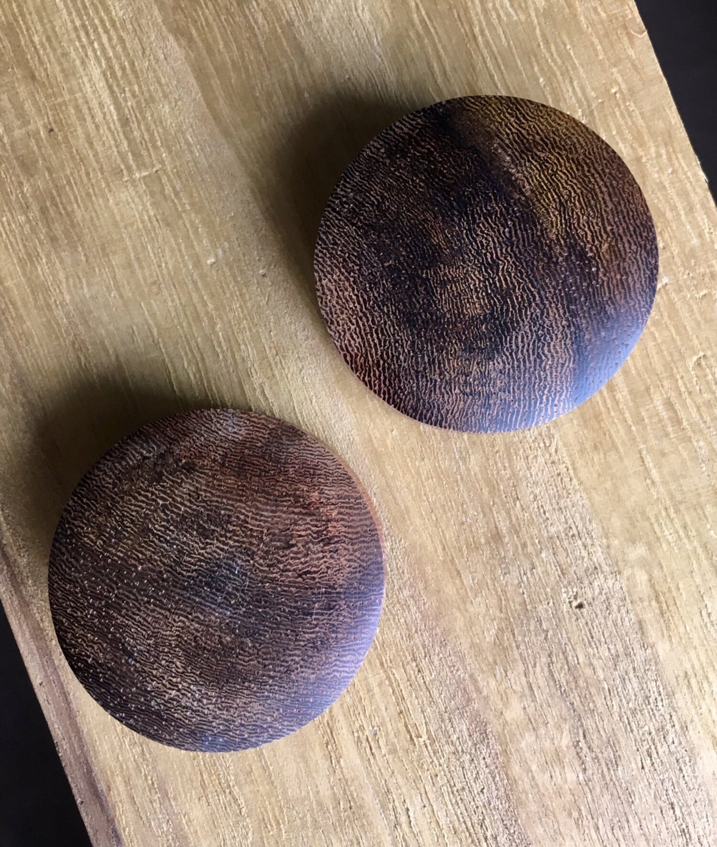 PAIR of Stunning Organic Convex Snake Wood Plugs - Gauges 6g (4mm) up to 1&3/8" (35mm) available!