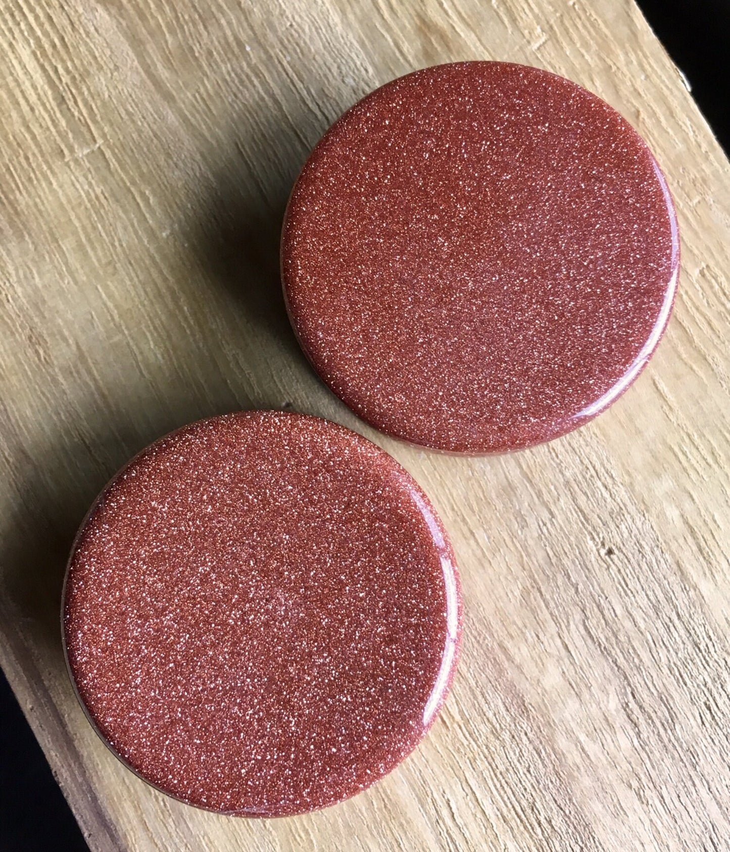 PAIR of Stunning Organic Gold Sandstone Stone Plugs - Gauges 8g (3mm) up to 1&1/2" (38mm) available!