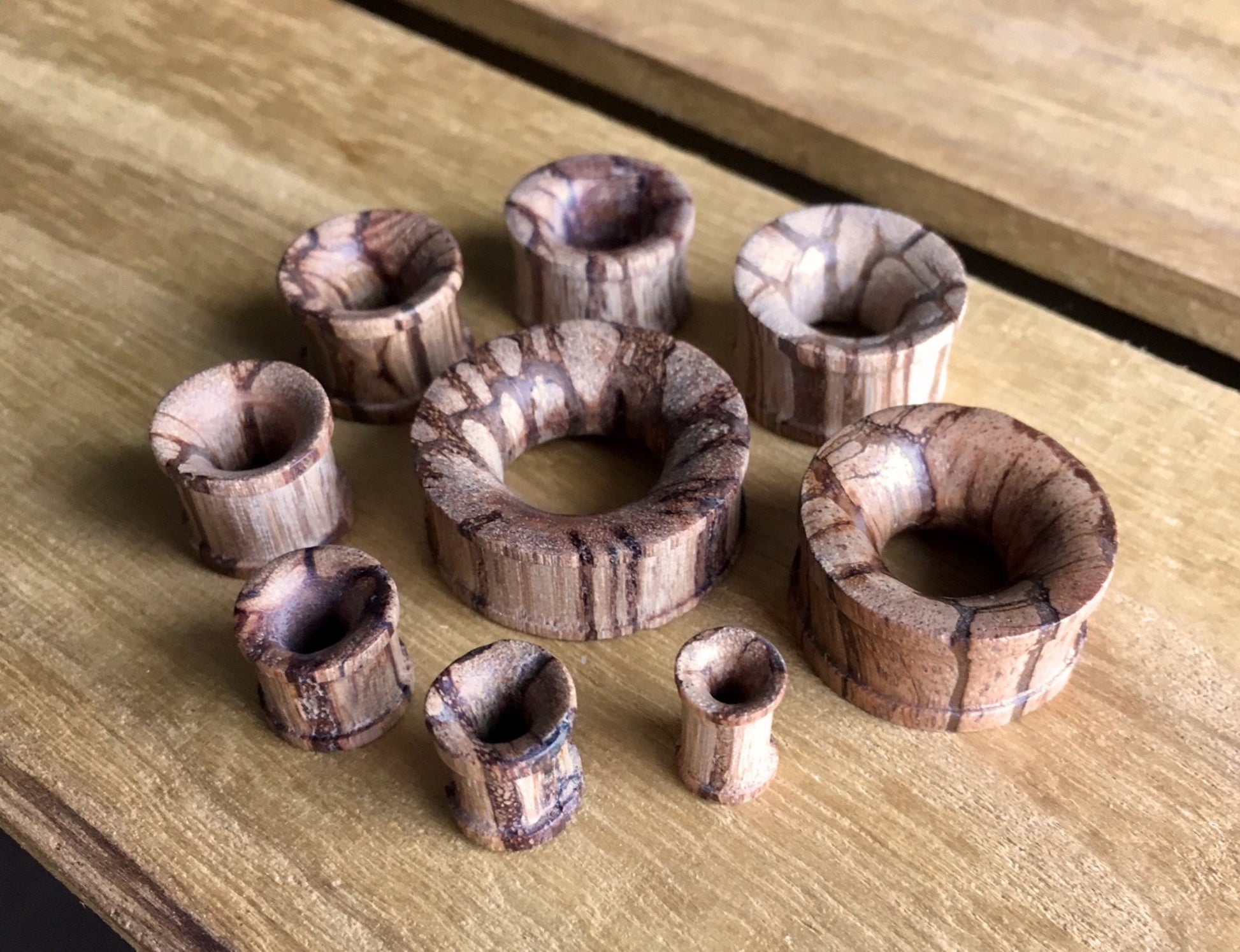 PAIR of Unique Organic Root Wood Tunnels - Gauges 2g (6mm) up to 1" (25mm) available!