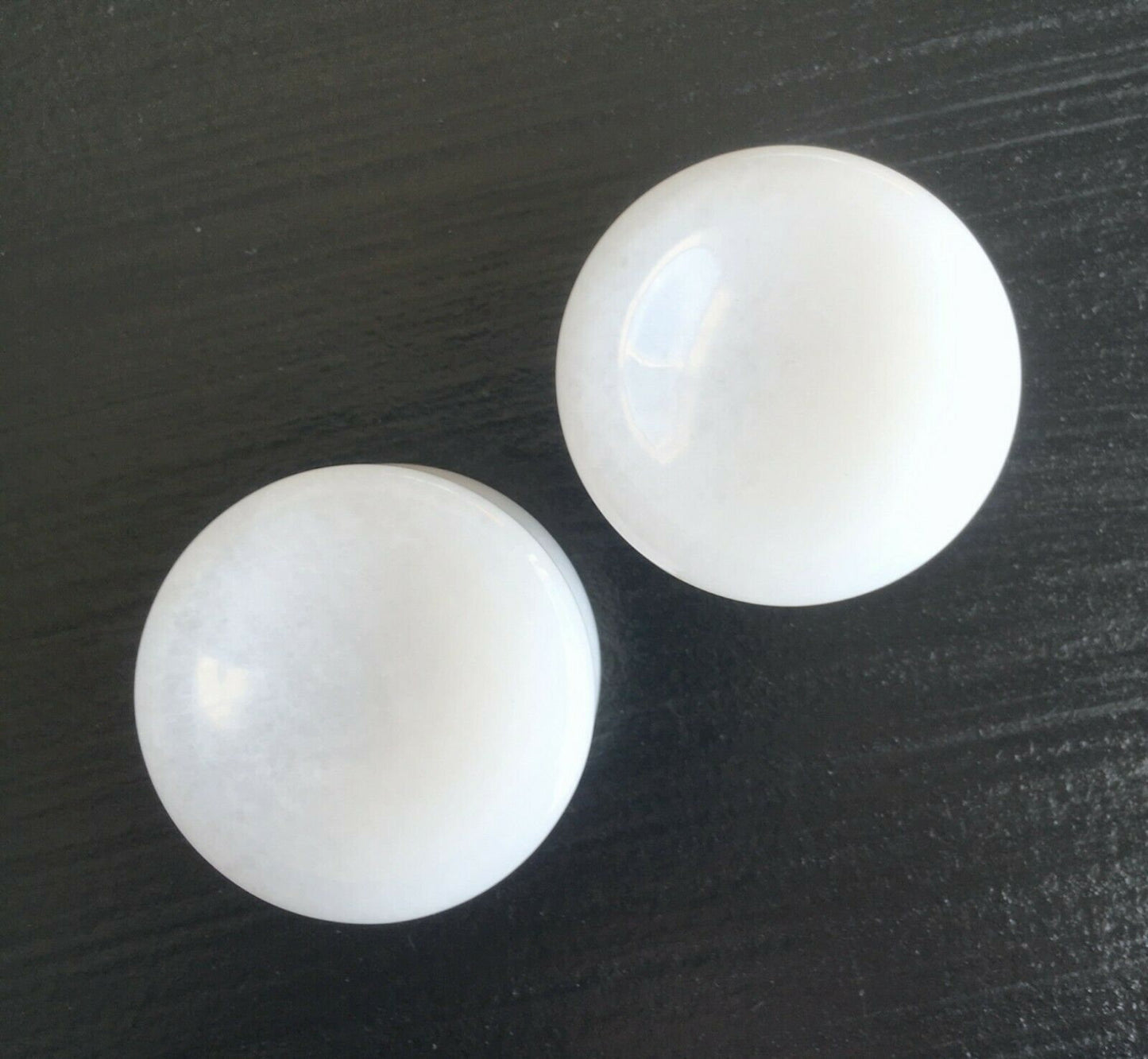 PAIR of Unique Concave White Jade Stone Plugs - Gauges 0g (8mm) up to 1" (25mm) available!