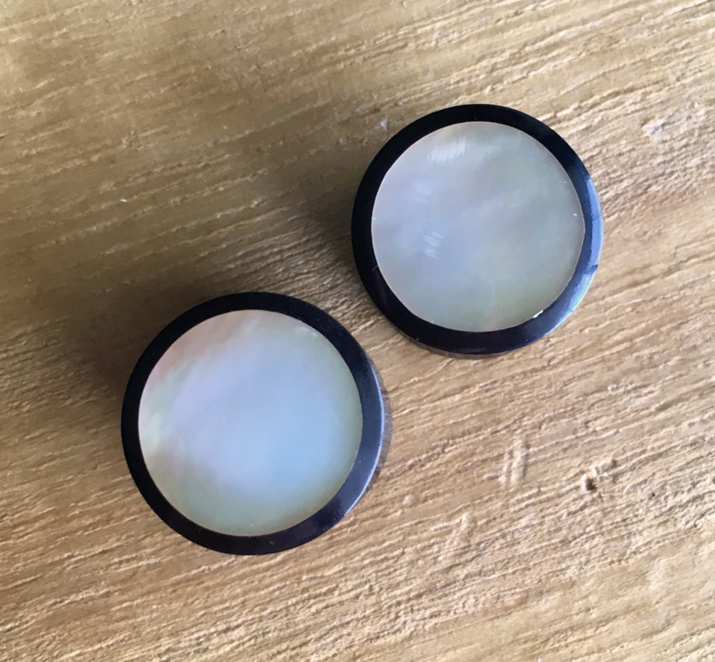 PAIR of Unique Organic Horn with Mother of Pearl Inlay Plugs - Gauges 4g (5mm) up to 5/8" (16mm) available!